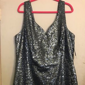 Rebecca B. Grey sequin dress